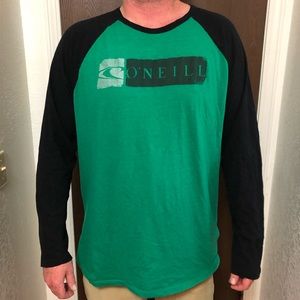 O’Neill distressed long sleeve baseball tee-shirt
